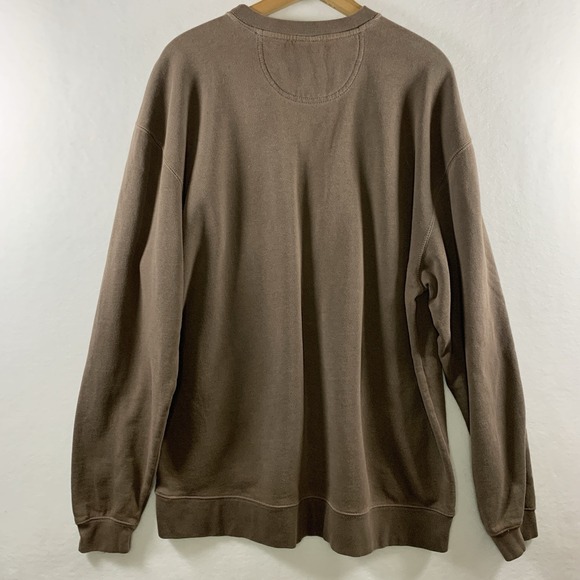 Oarsman 913‎ Mens Embroidered Kalahari Resort Sweatshirt L Brown Thick Relaxed - Picture 5 of 12